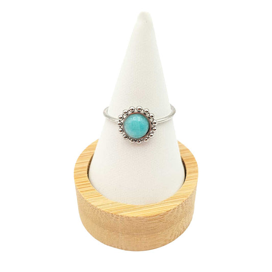 Bague Ninon amazonite arg réglable