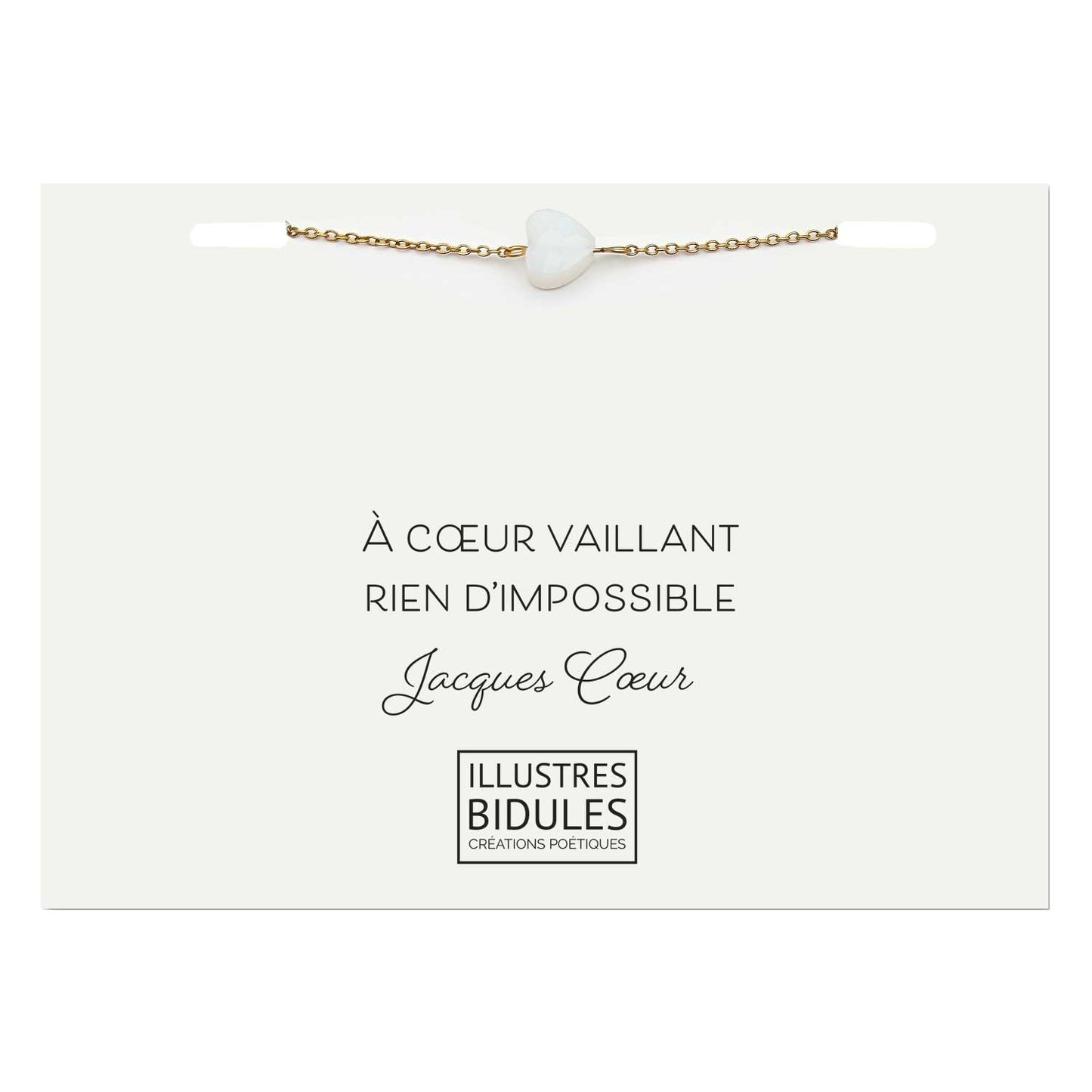 Bracelet Diane coeur blanc - A coeur vaillant