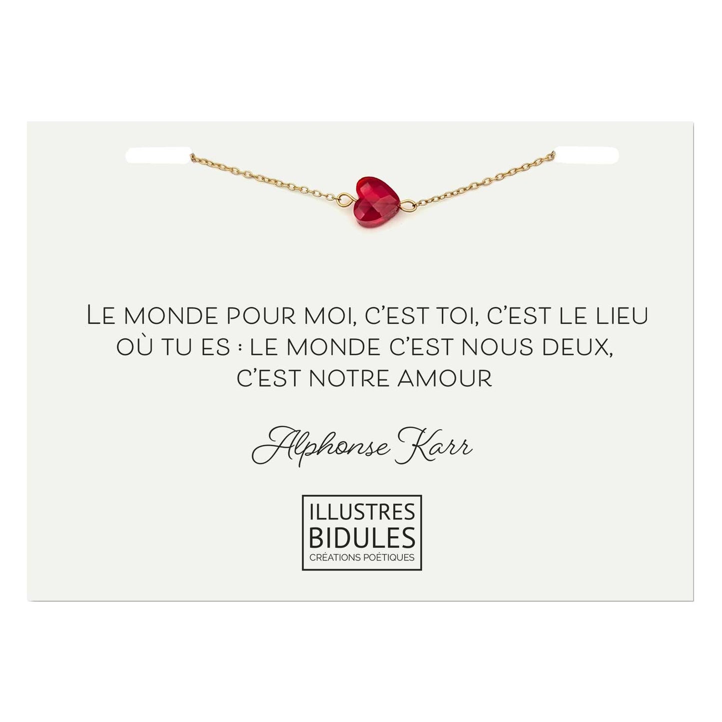 Bracelet Diane coeur cherry - doré