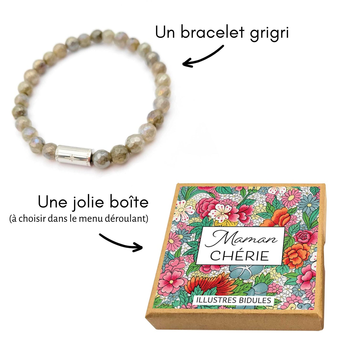 Bracelet avec message cadeau pour ma mère original maman chérie