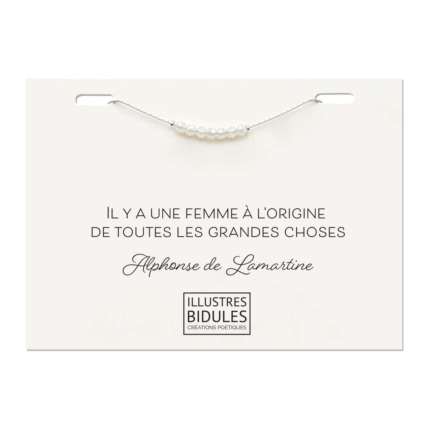 Bracelet Isadora blanc - Argenté