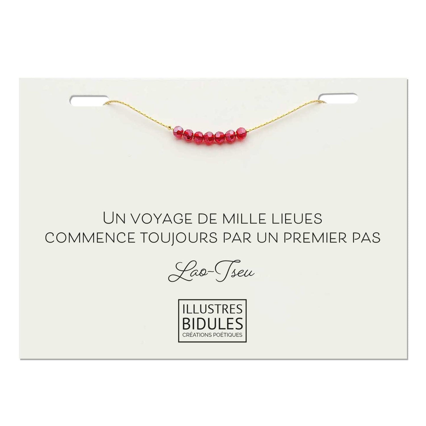 Bracelet Isadora Cerise - Doré