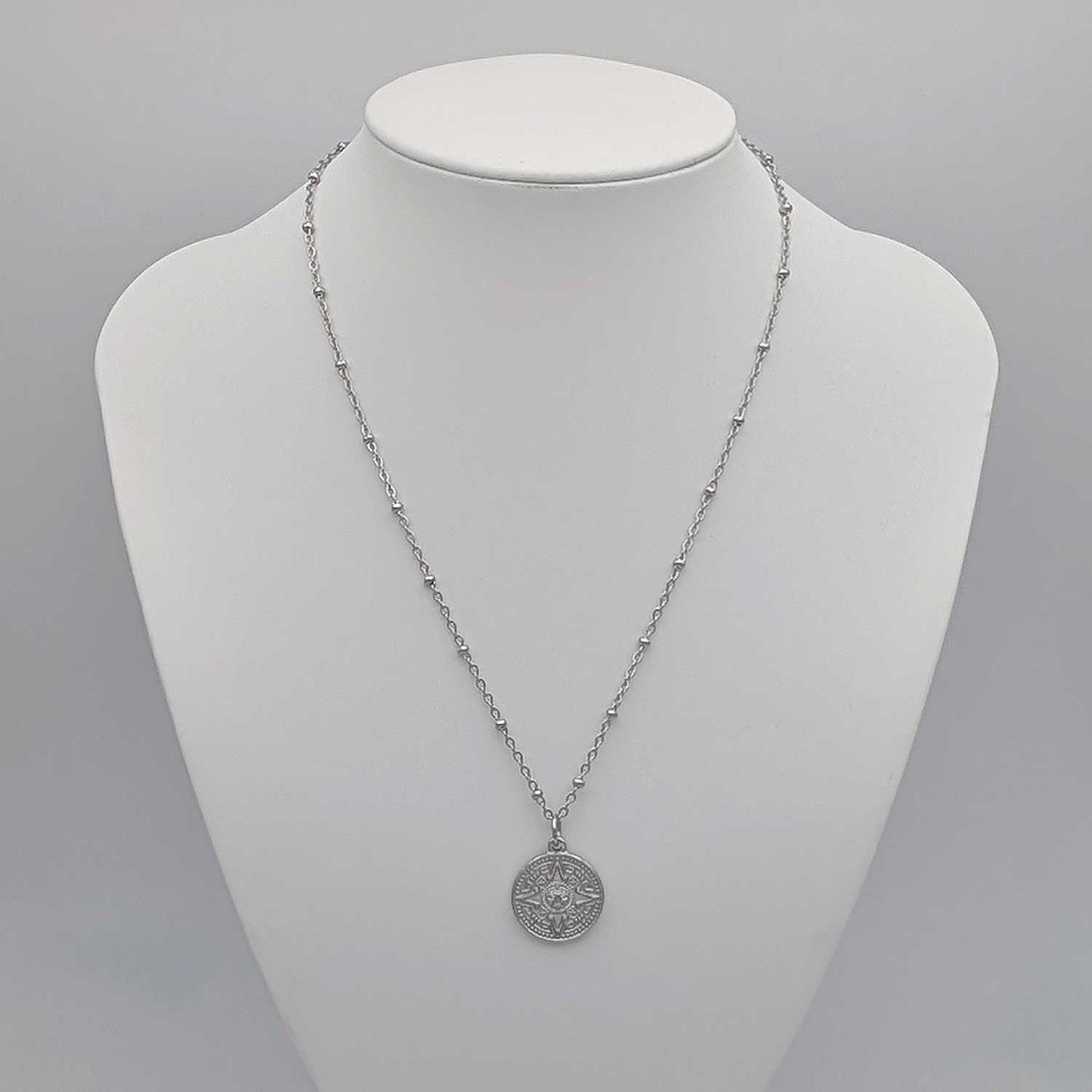 Collier Boussole argenté