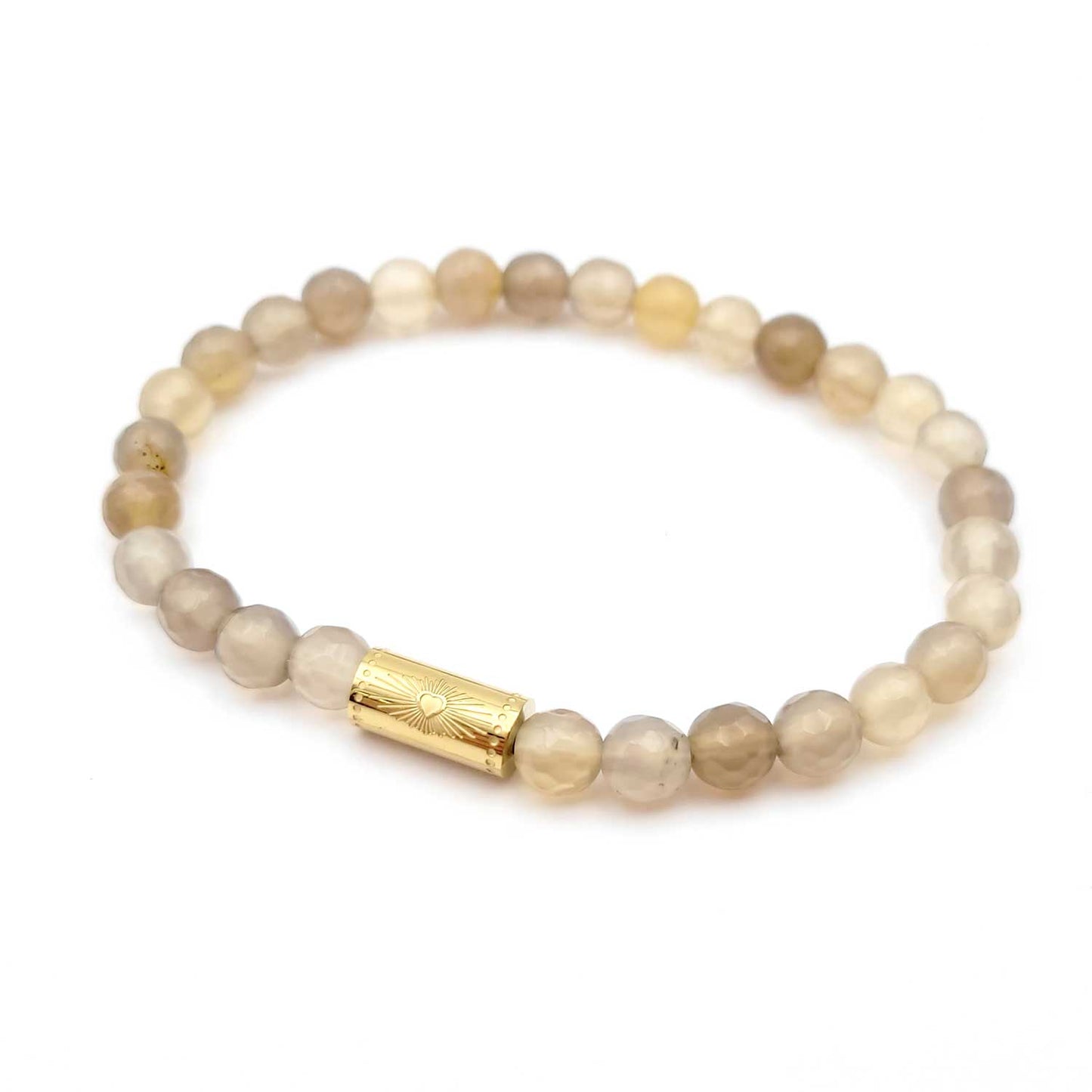 Bracelet agate grise – Ma fille chérie