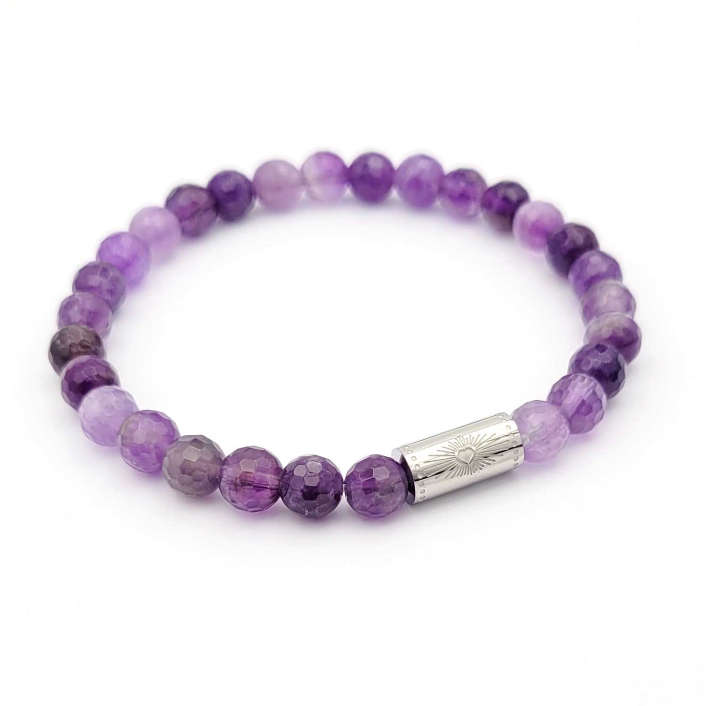 Bracelet Grigri améthyste - argenté ou doré