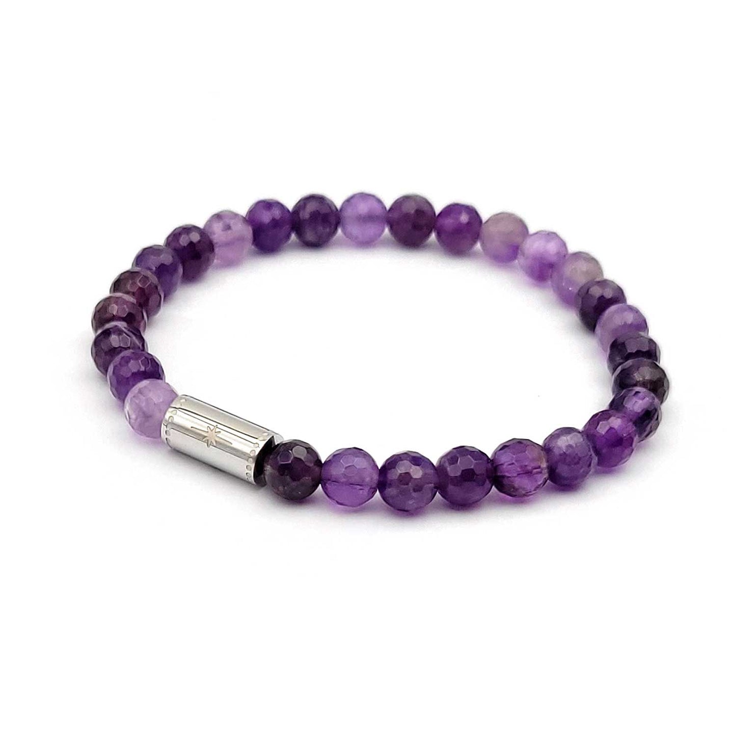 Bracelet Grigri améthyste - argenté ou doré