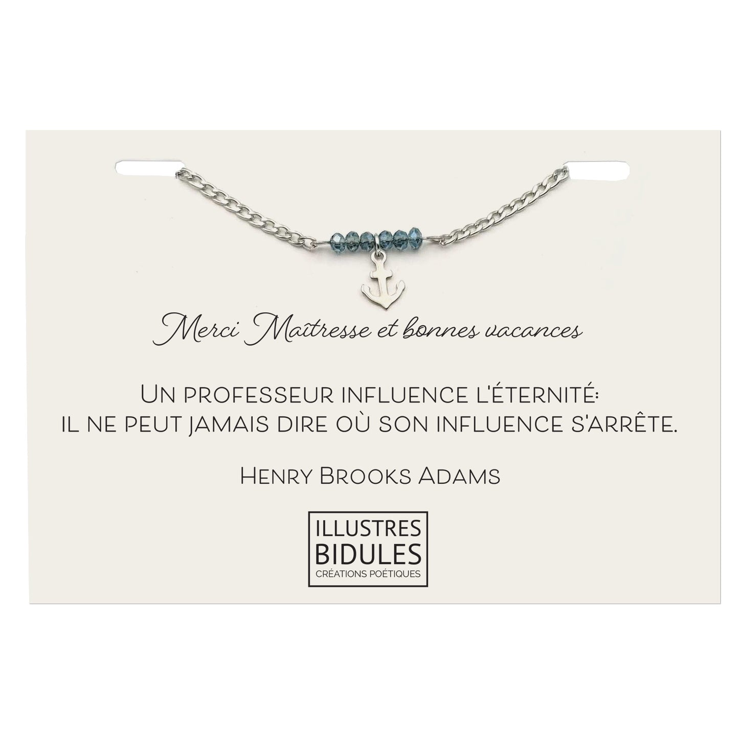 Bracelet Inox ancre: Merci maîtresse Ancre