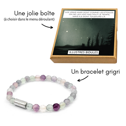 Cadeau à offrir à une amie femme bracelet fluorite