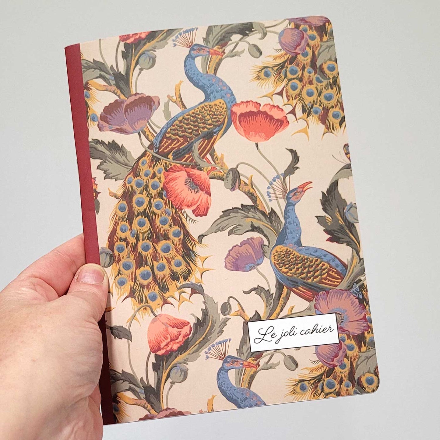 cahier a5 illustration pattern motif paon pages blanche lignées cahier papeterie fantaisie