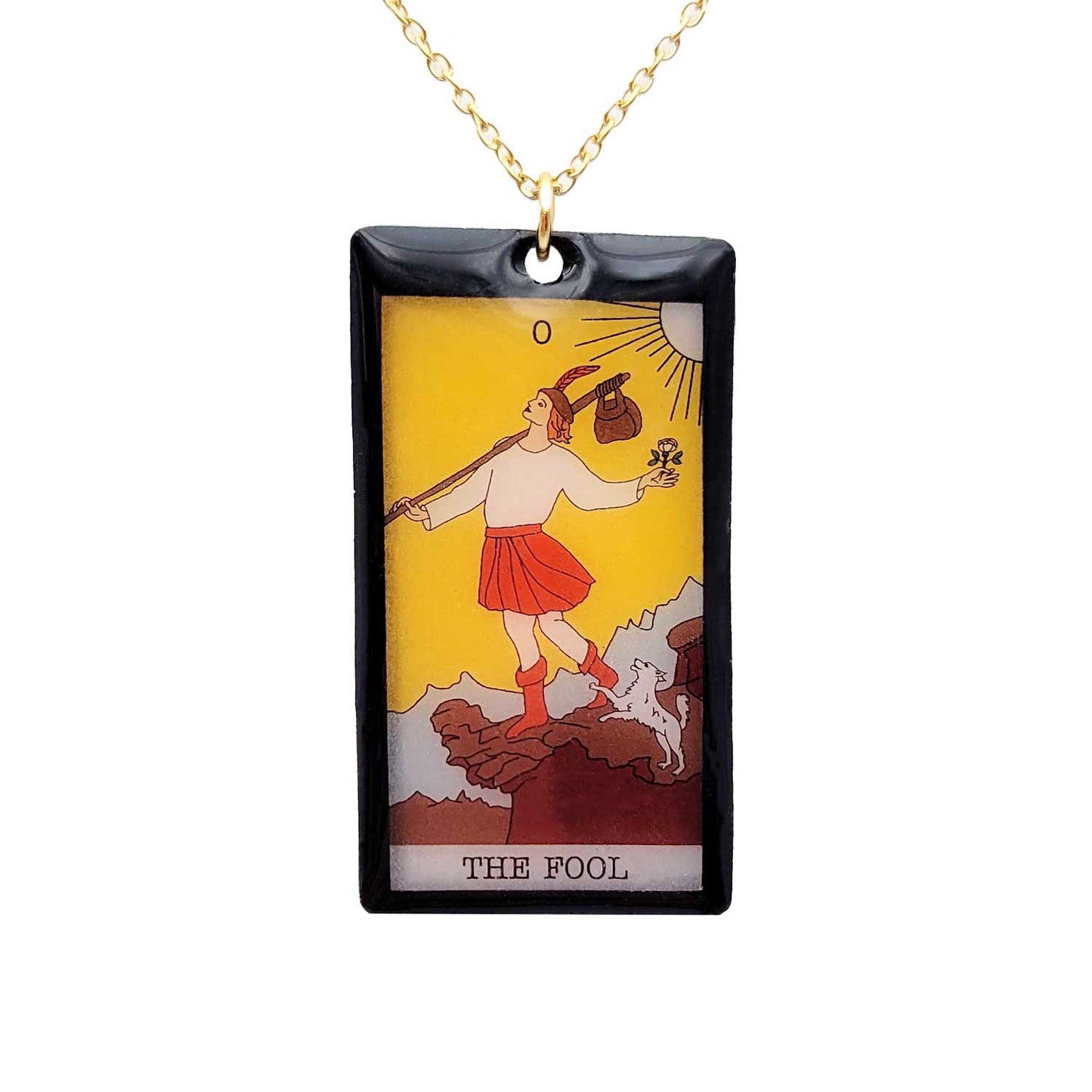Collier pendentif tarot - The Fool - Le Fou