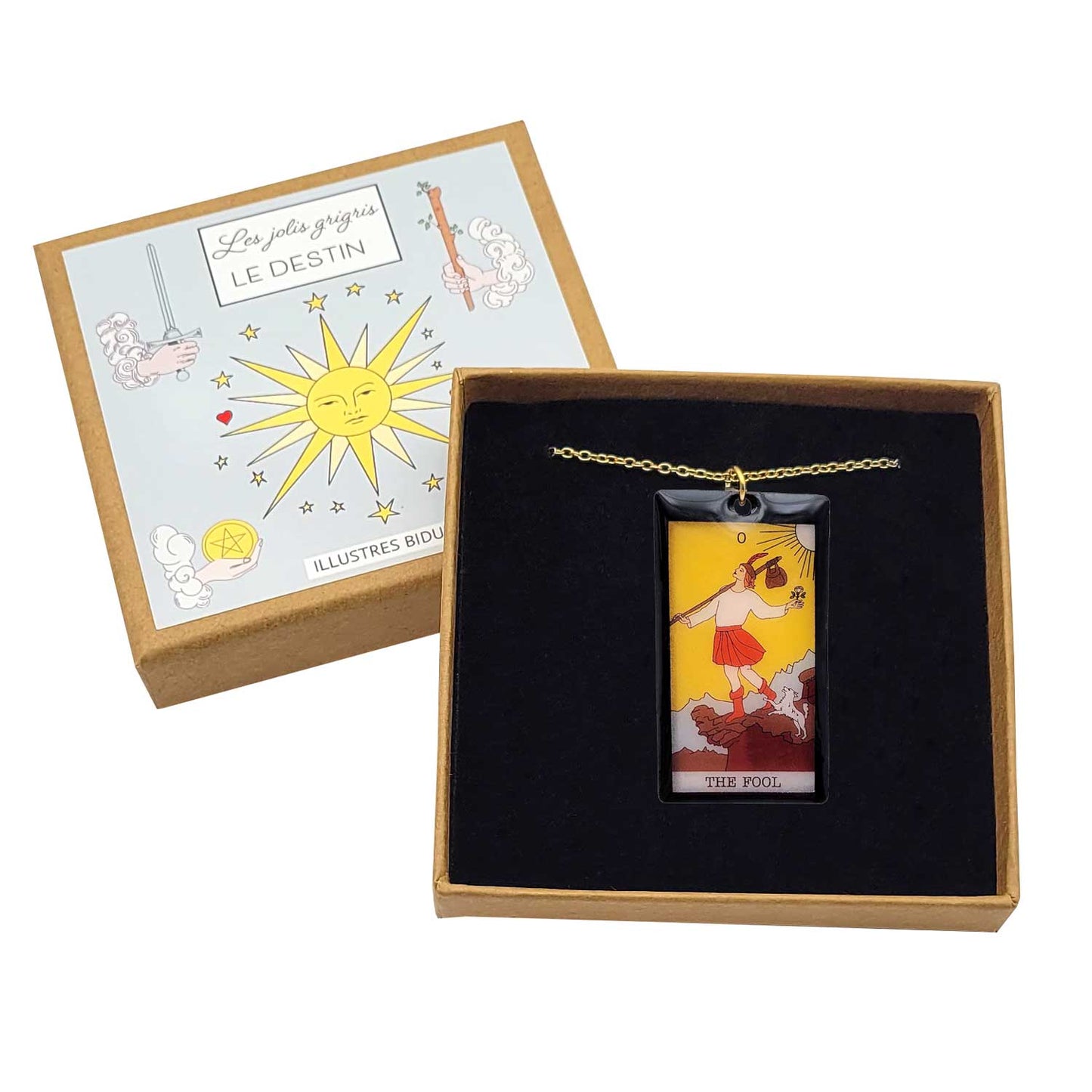 Collier pendentif tarot - The Fool - Le Fou