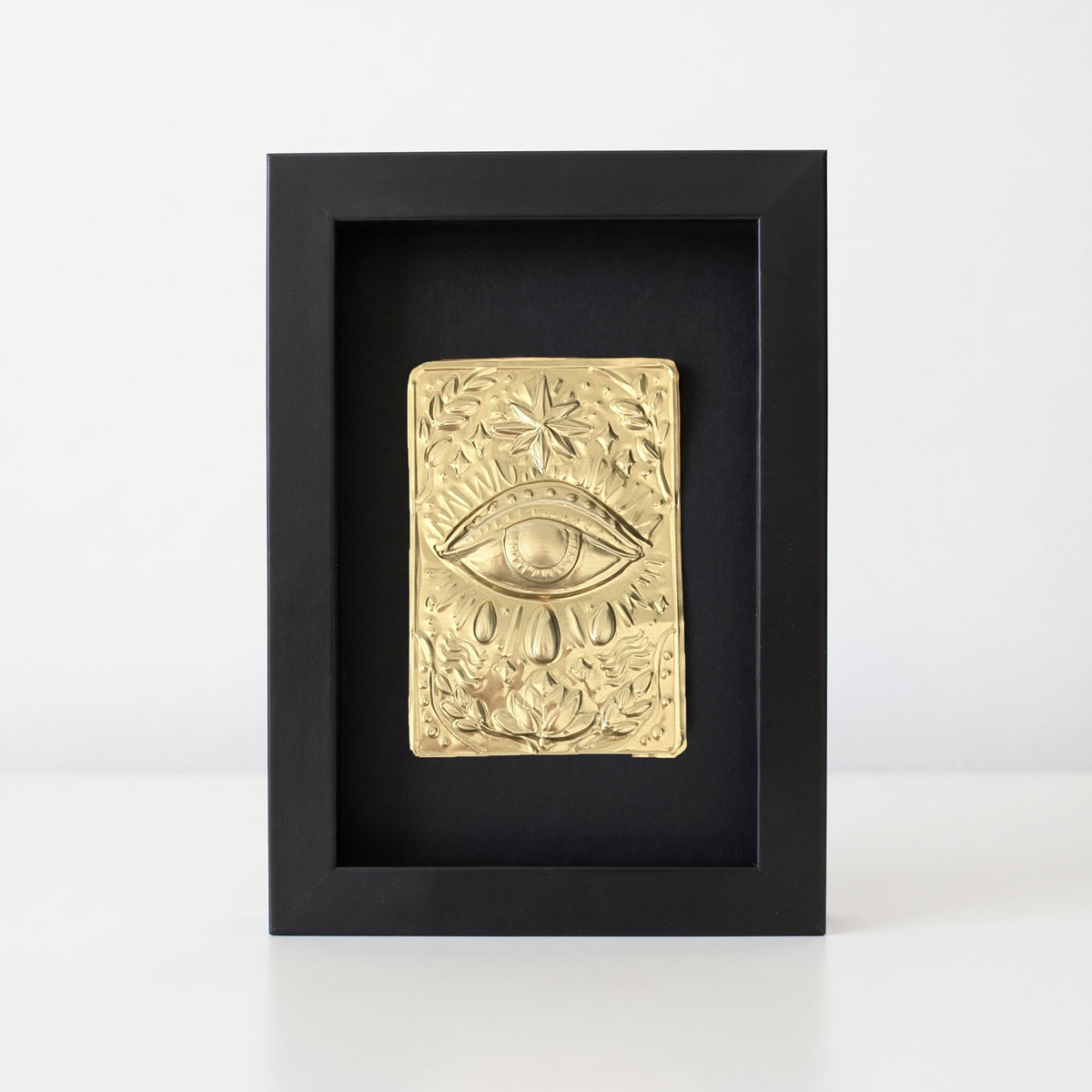 Talisman mural de protection – L’Œil lumineux – (12x17 cm) noir
