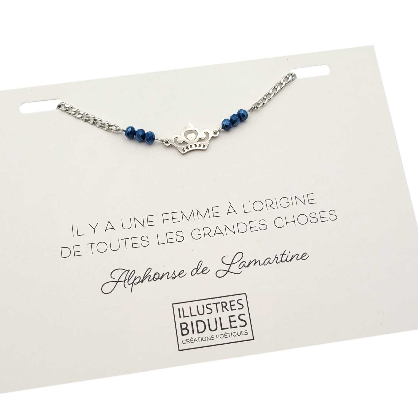 Bracelet Inox: couronne: Il y a une femme à l'origine de toutes les grandes choses