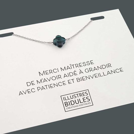 Bracelet merci maitresse de m avoir aidé à grandir avec amour et bienveillance bijou cadeau fin d année scolaire original