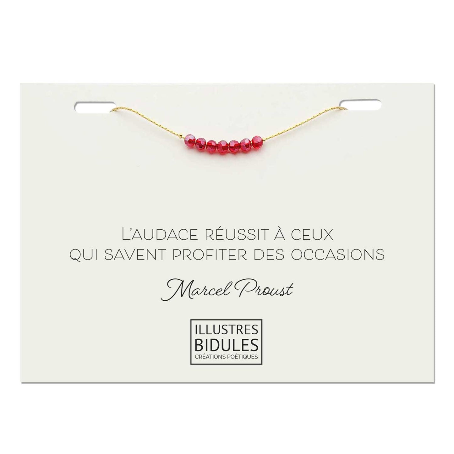 Bracelet Isadora Cerise - Doré