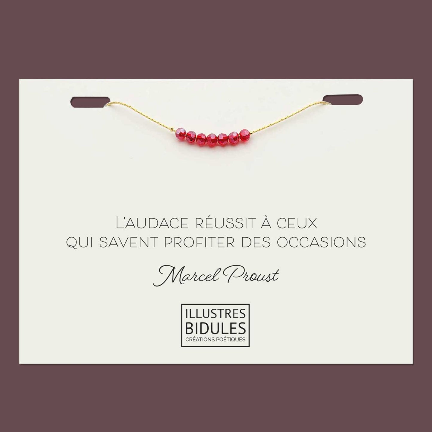 Bracelet Isadora Cerise - Doré