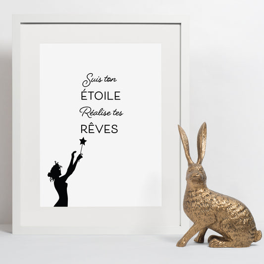 Poster A4 - Réalise tes rêves, suis ton étoile