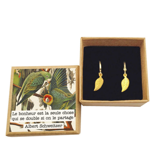 Dormeuses mini feuille