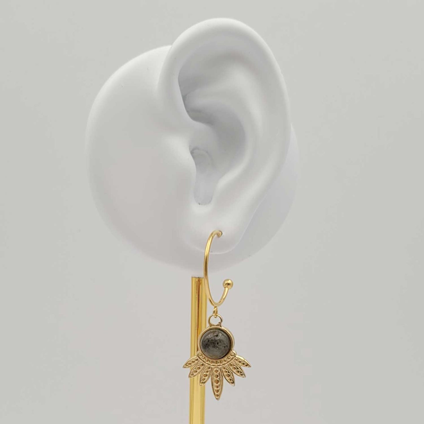 Boucles d'oreilles Carole avec labradorite
