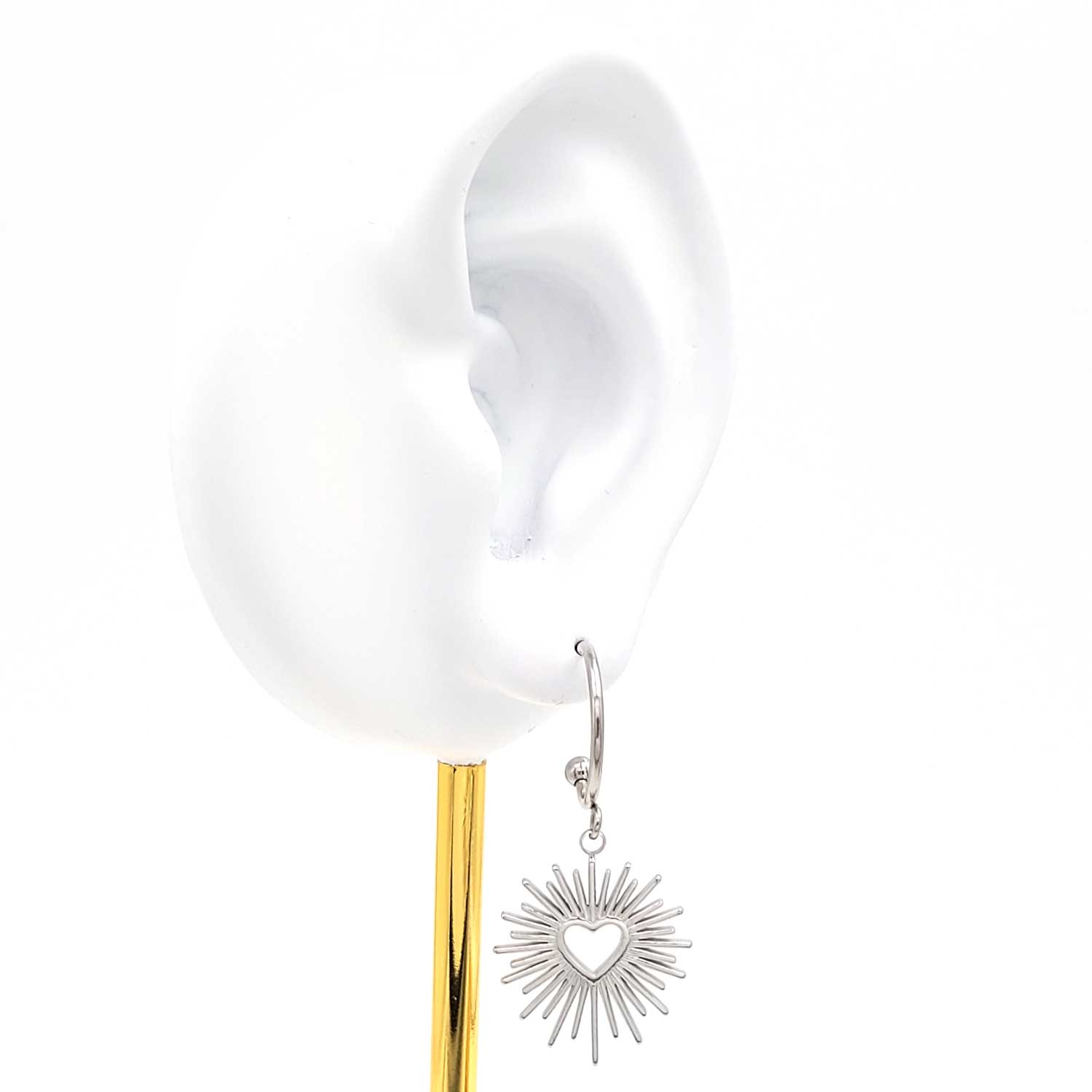 boucles d'oreilles ex-voto acier inoxydable