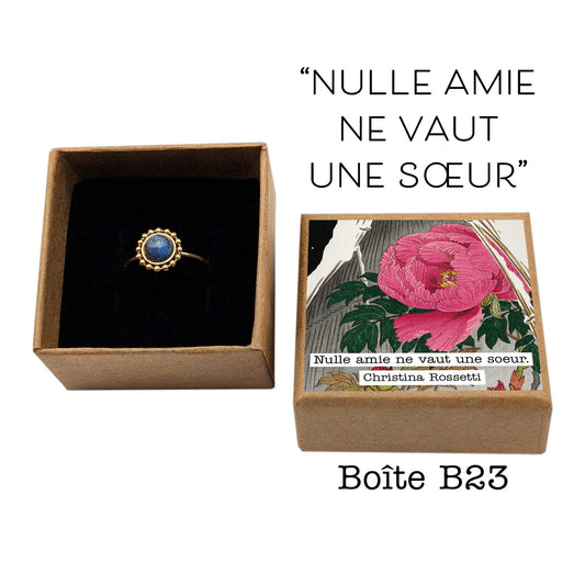 Bague Ninon Lapis-lazuli doré