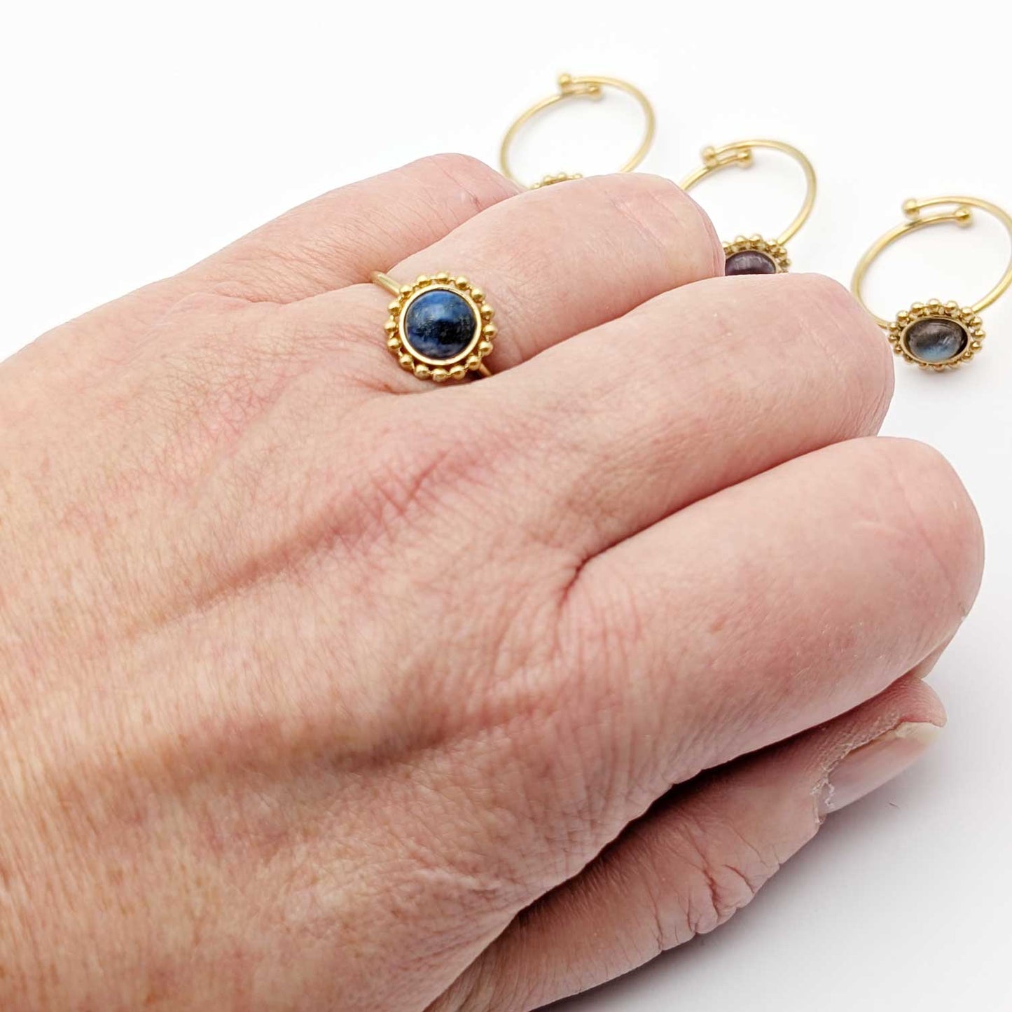 Bague Ninon Lapis-lazuli doré