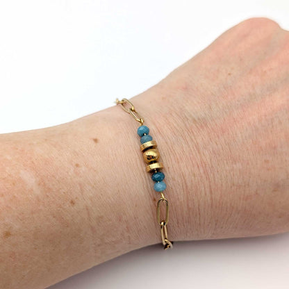 Bracelet Louise Bleu - Maman merci d'être toujours là pour moi