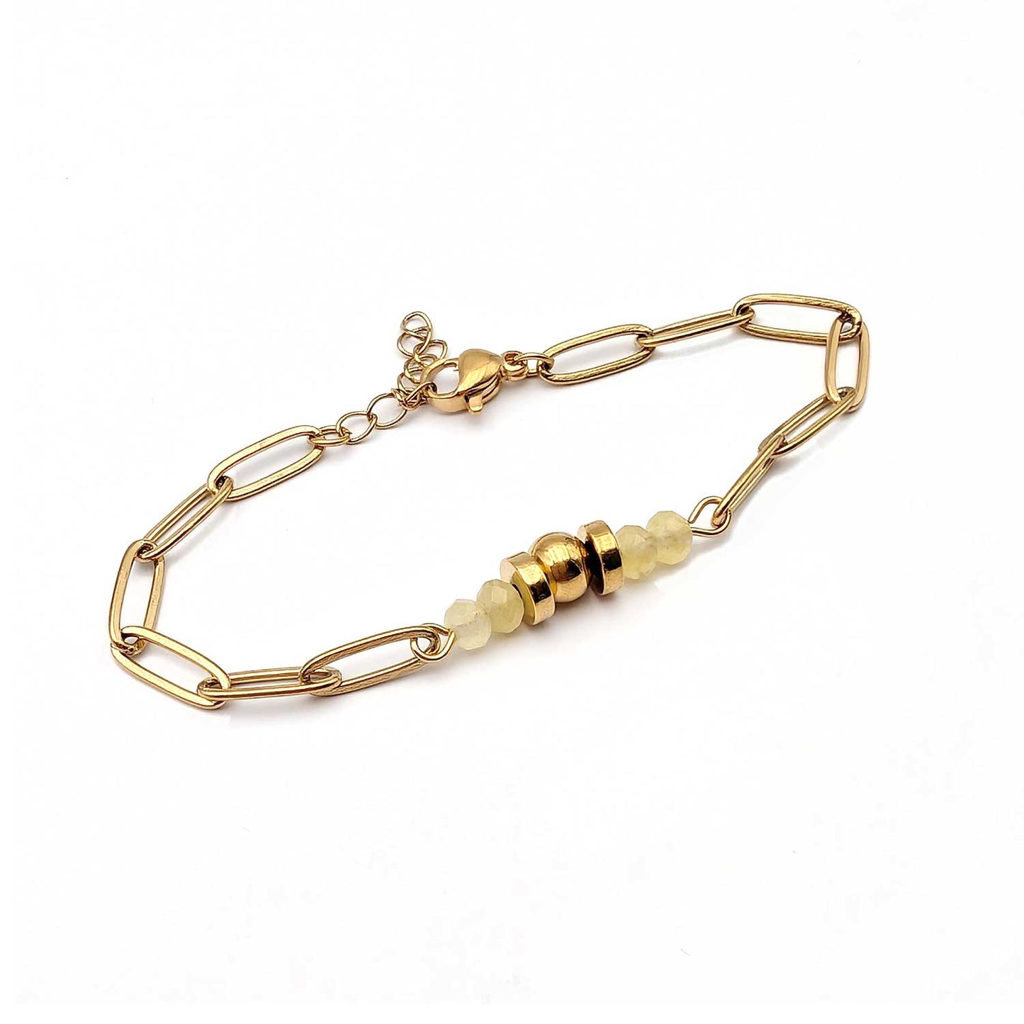 Bracelet Louise Jaune - Personnalisez votre message