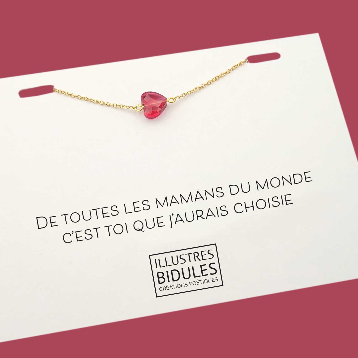 Bracelet Diane coeur cherry - doré