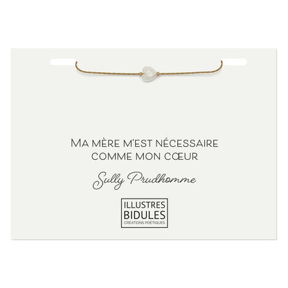 bijou quartz blanc bracelet message positif