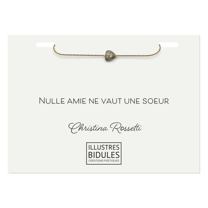 Idée cadeau soeur bracelet bijou avec message 