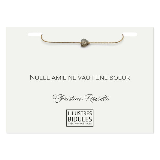 Idée cadeau soeur bracelet bijou avec message 