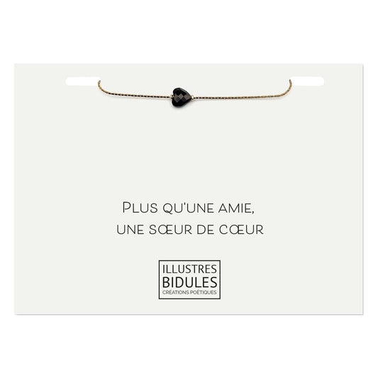Bijou symbole de l'amitié sur carte à message personnalisée fait main en France