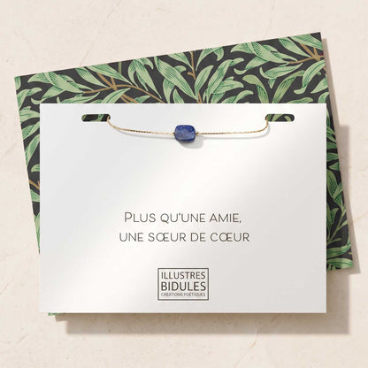 Bracelet Isadora facette bleu lapis-lazuli – Plus qu’une amie, une sœur de cœur