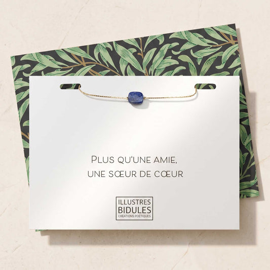 Bracelet Isadora facette bleu lapis-lazuli – Plus qu’une amie, une sœur de cœur