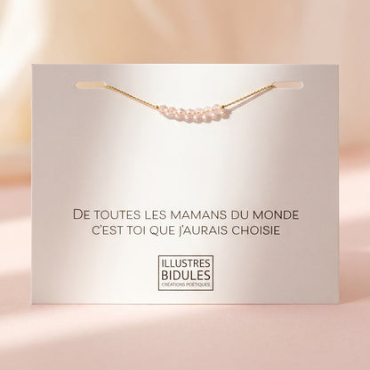 Bracelet Isadora Rose - De toutes les mamans du monde, c'est toi que j'aurais choisie