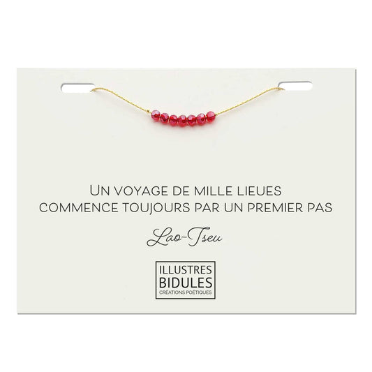 Bracelet Isadora Cerise - Doré