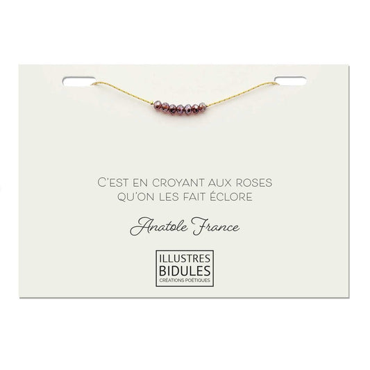 Bracelet Isadora Prune - Doré