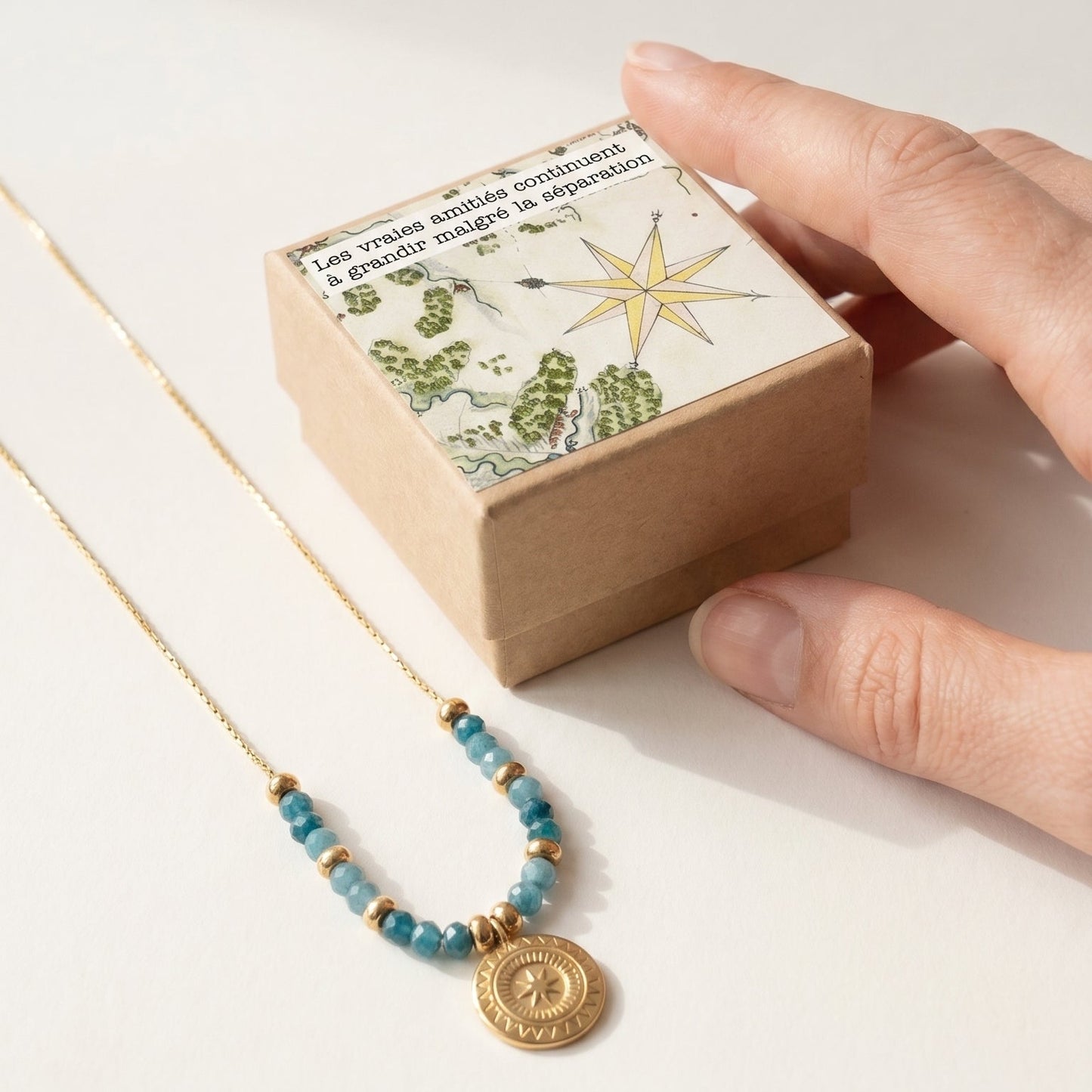 Collier Louise Bleu - Les vraies amitiés continuent à grandir