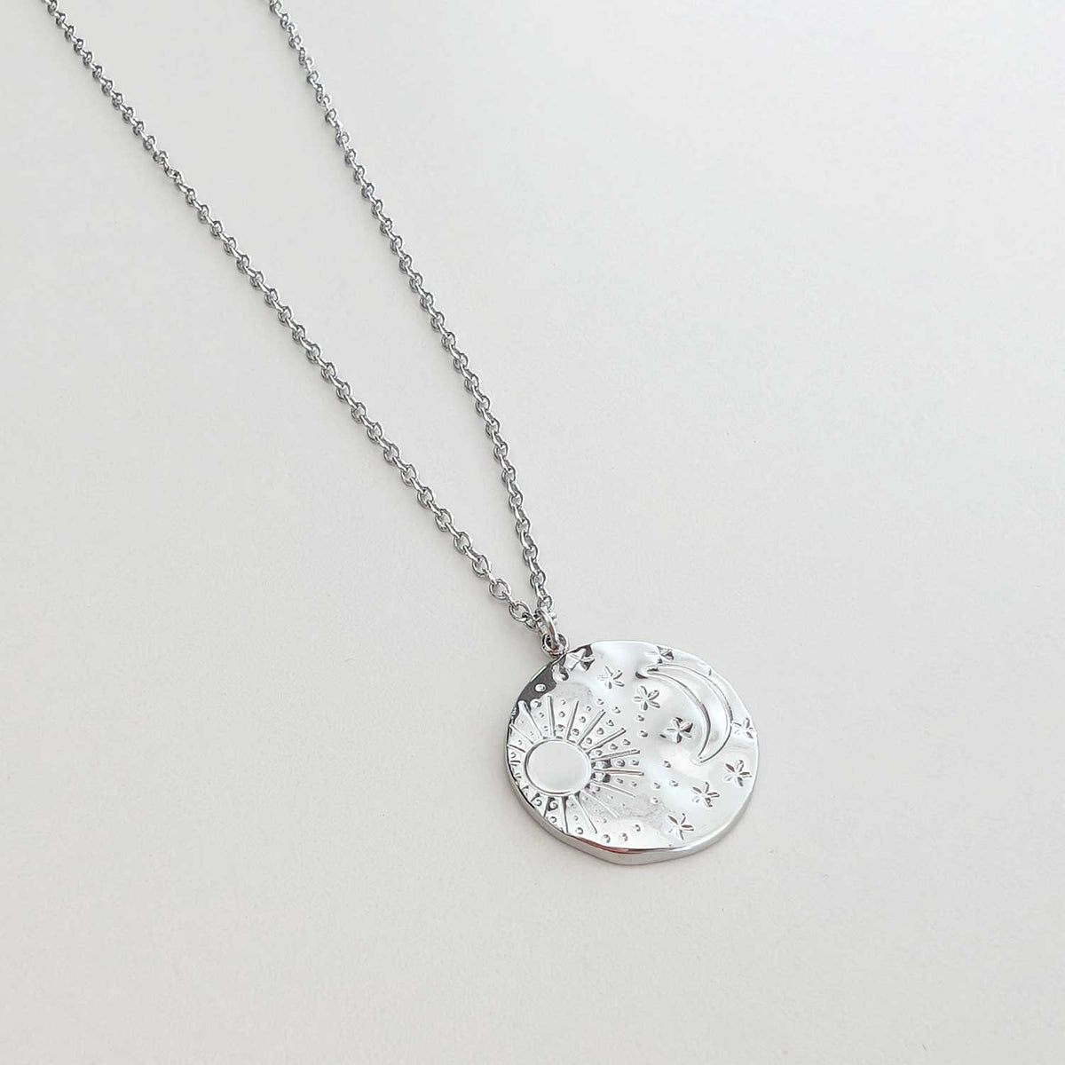 Collier Moon Sun – Soleil, lune et étoiles – Acier inoxydable