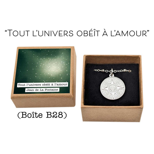 Collier Boussole argenté