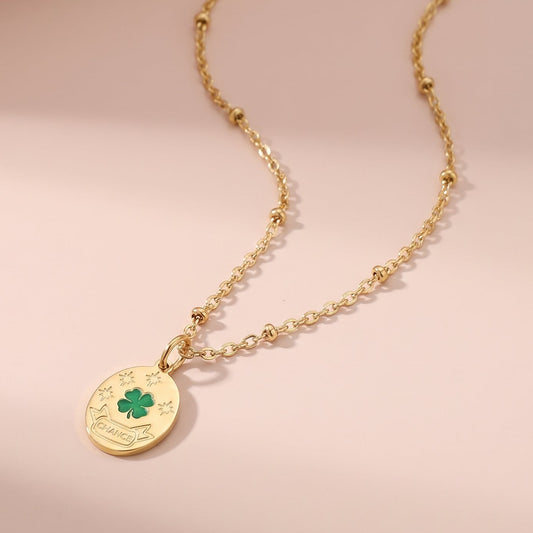 Collier Chance - trèfle porte bonheur