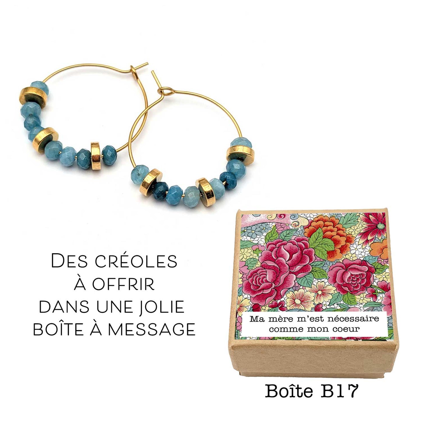 créoles idée cadeau bijou fête des mère original