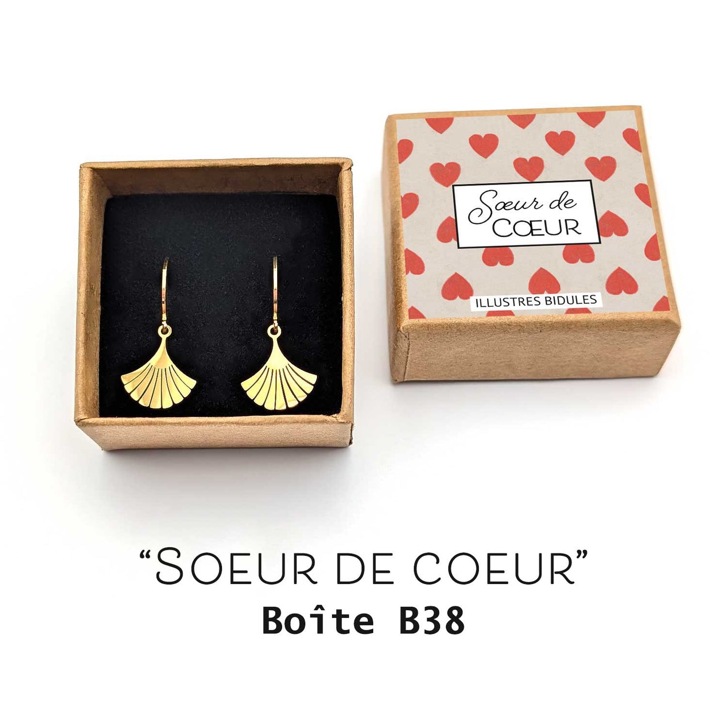 Dormeuses Ginkgo doré