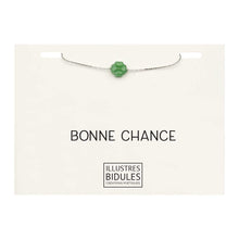 Charger l&#39;image dans la galerie, Bracelet Isadora trèfle vert  ou blanc - argenté