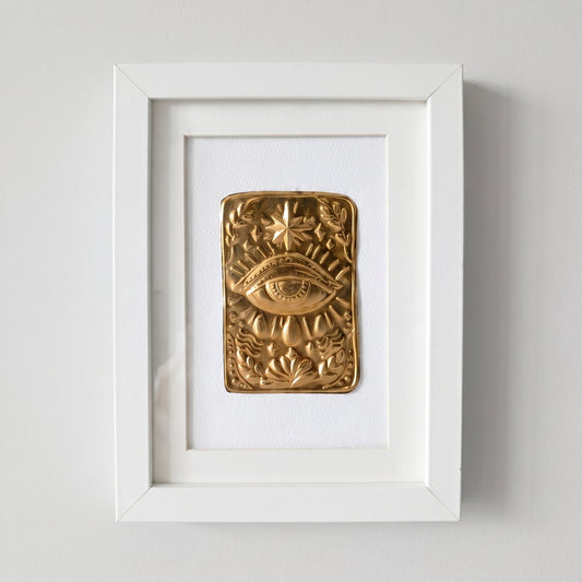 Talisman mural de protection – L’Œil lumineux – Prototype (15x20 cm)