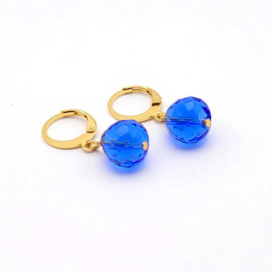 Dormeuses Candy doré bleu roi - Merci ma nounou