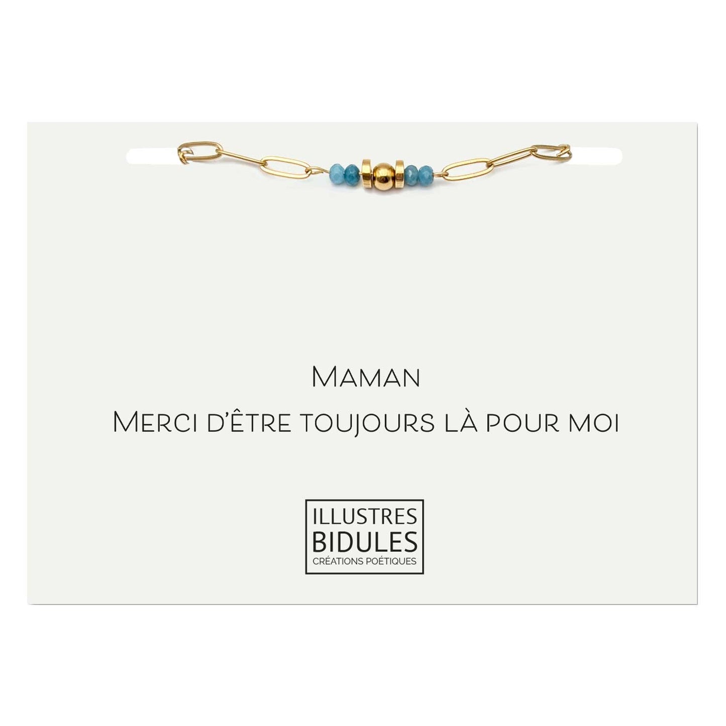 Bracelet à message pour maman cadeau raffiné et original bijou fête des mères fait en France