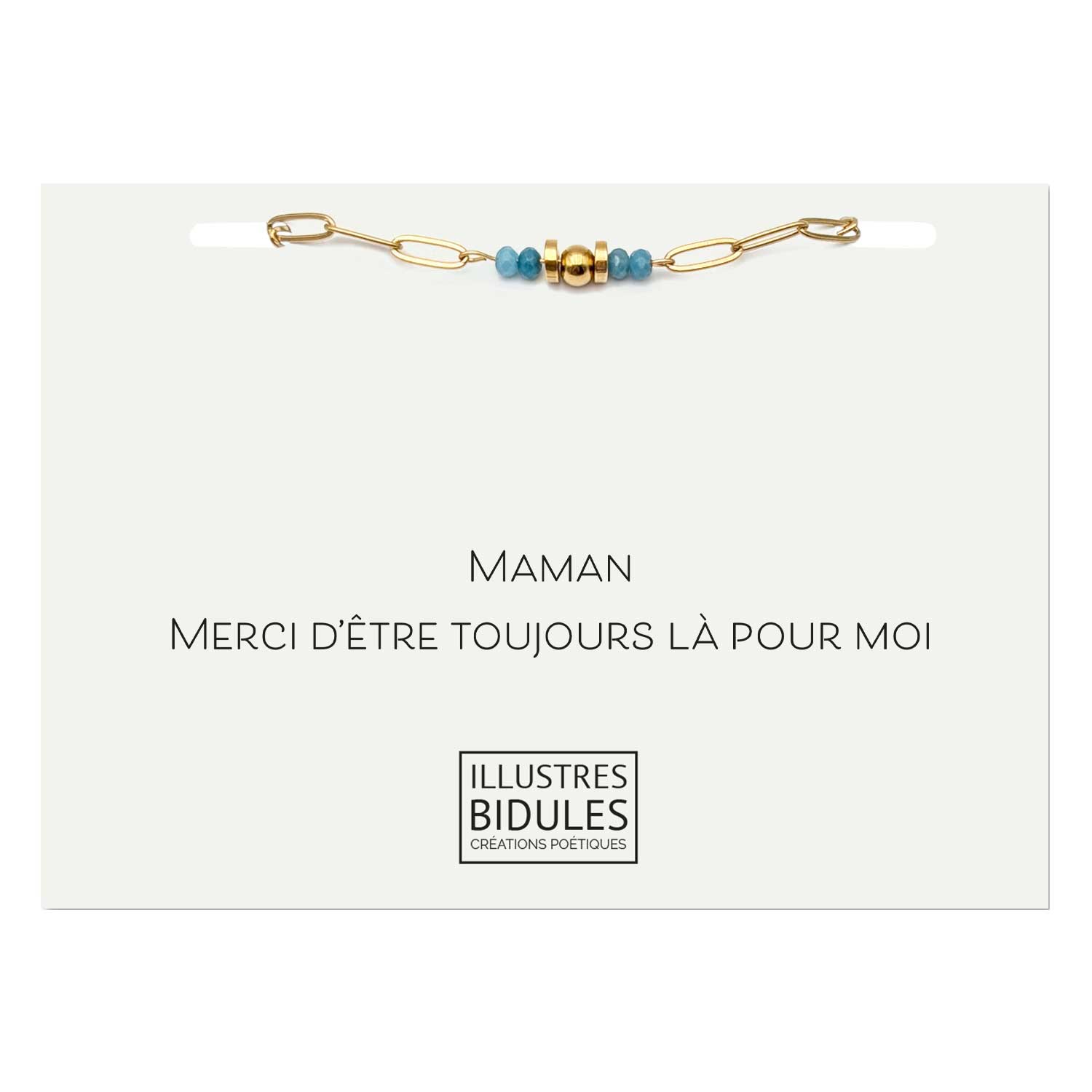 Bracelet à message pour maman cadeau raffiné et original bijou fête des mères fait en France