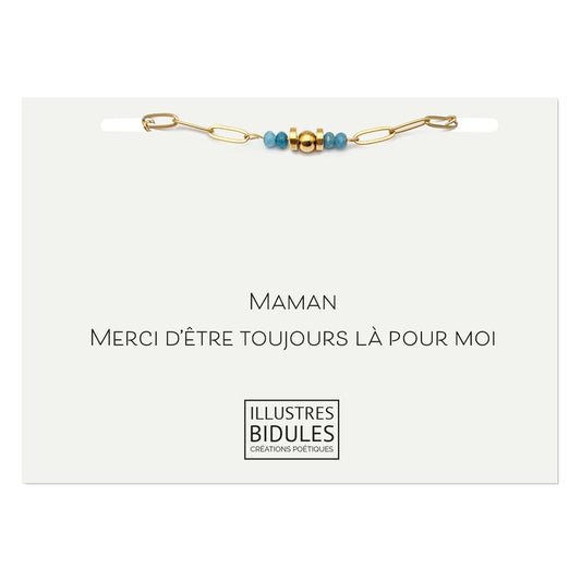 Bracelet à message pour maman cadeau raffiné et original bijou fête des mères fait en France